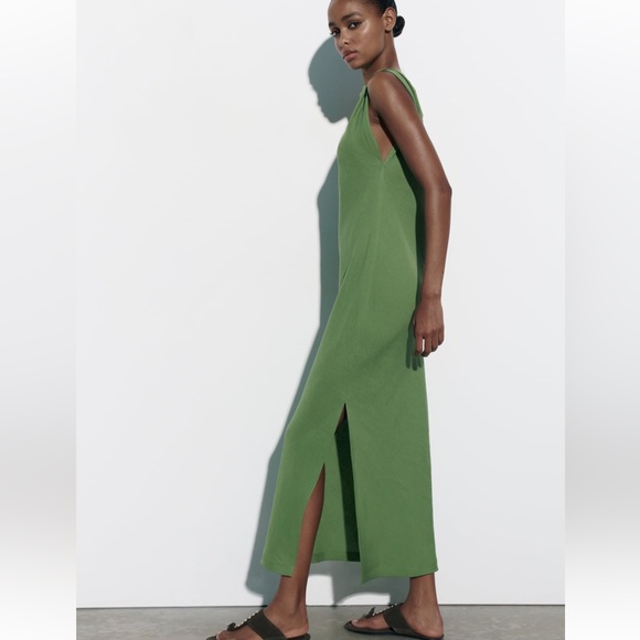 ZARA Linen Blend Dress - Picture 5 of 6